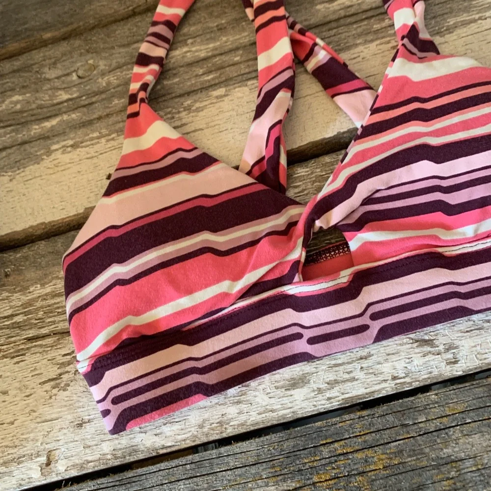 Aerie | Pink Striped Bra - Picture 2 of 4